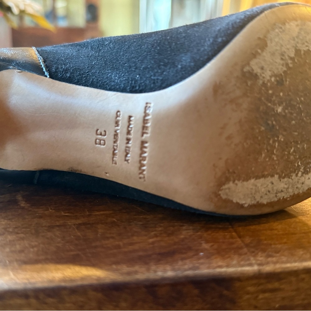 Isabel Marant Dael Leather and Suede Black Boots Sz 7 - run small for 38 - Picture 8 of 11